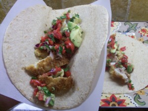 Fish Tacos with Tomato & Avocado Salsa