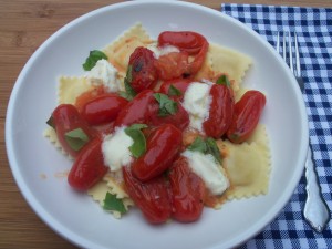Pasta with Burst Tomatoes and Mascarpone