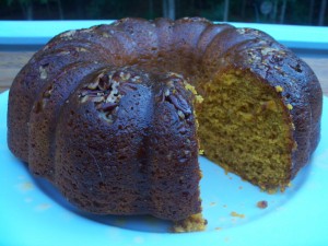 Rum-Glazed Pumpkin Cake