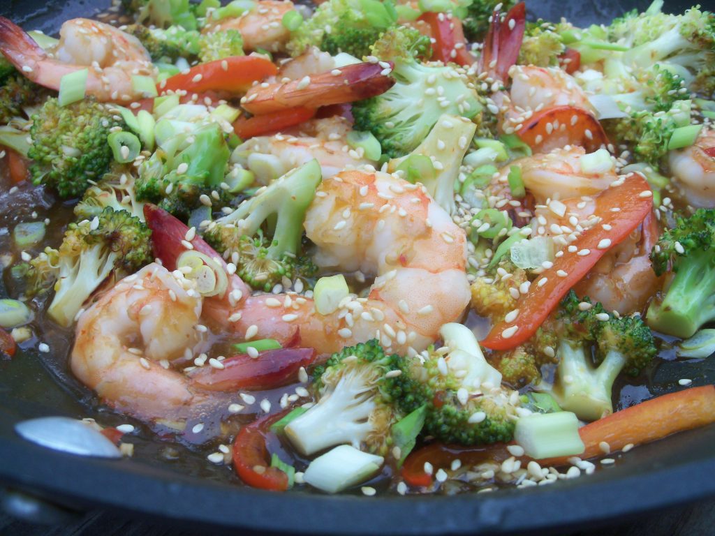 Szechuan Shrimp and Broccoli
