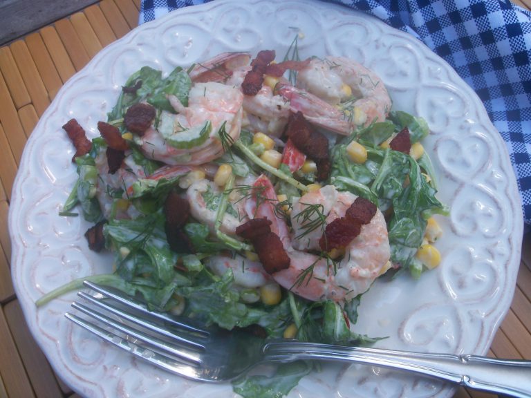 Shrimp and Corn Salad with Creamy Dill Dressing